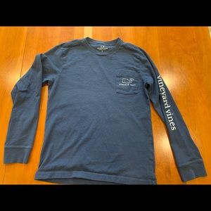 Vineyard Vines Navy Long Sleeveshirt, sz S, boys